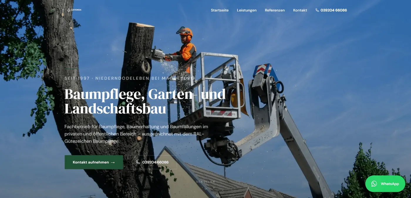 Referenz: Website Garten- und Landschaftsbau
