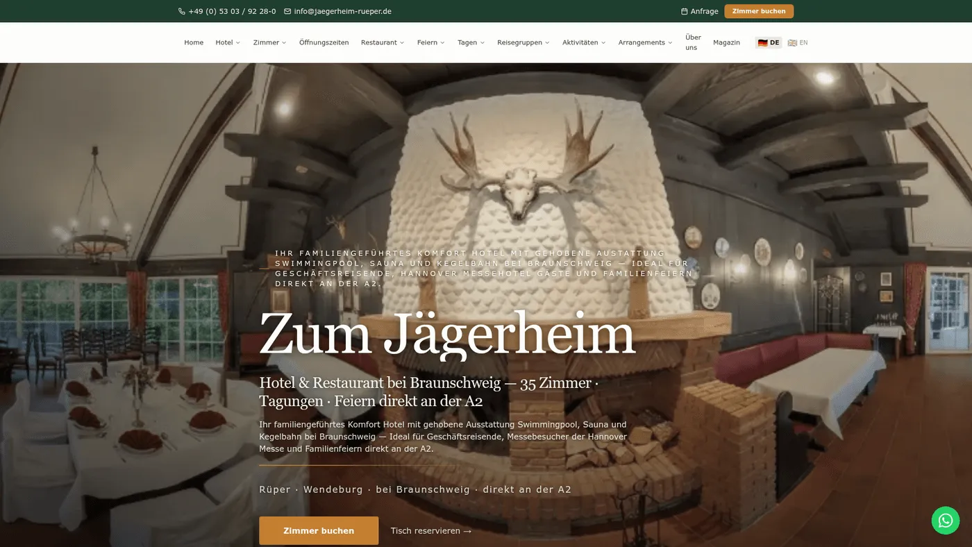 Referenz: Website Gastronomie Braunschweig