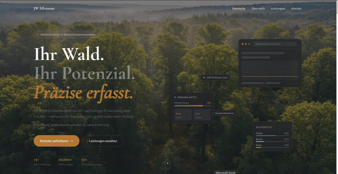 Referenz: Website Forstbetrieb