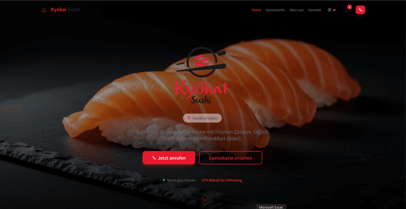 Referenz: Website Restaurant