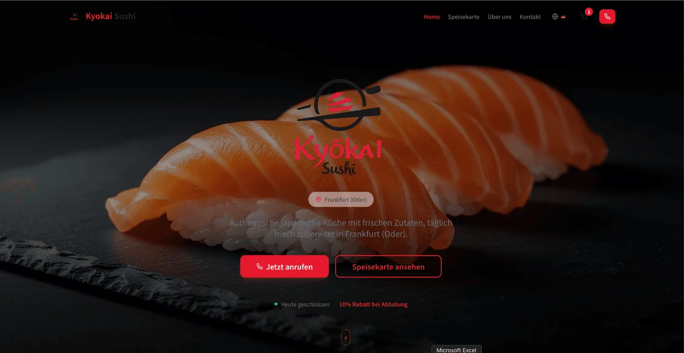 Referenz: Website Restaurant